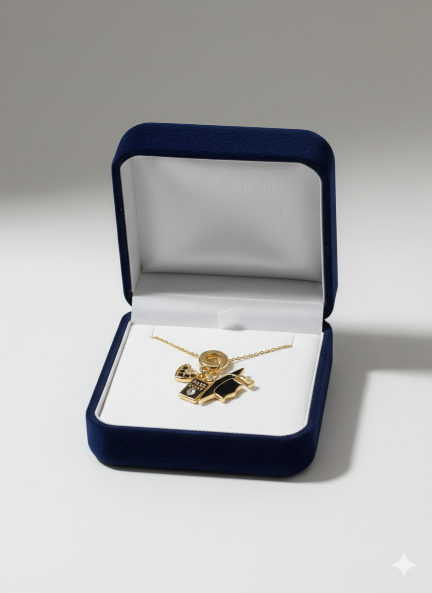 18K Gold Plated Minimalist "Milestones" Charm Statement Necklace