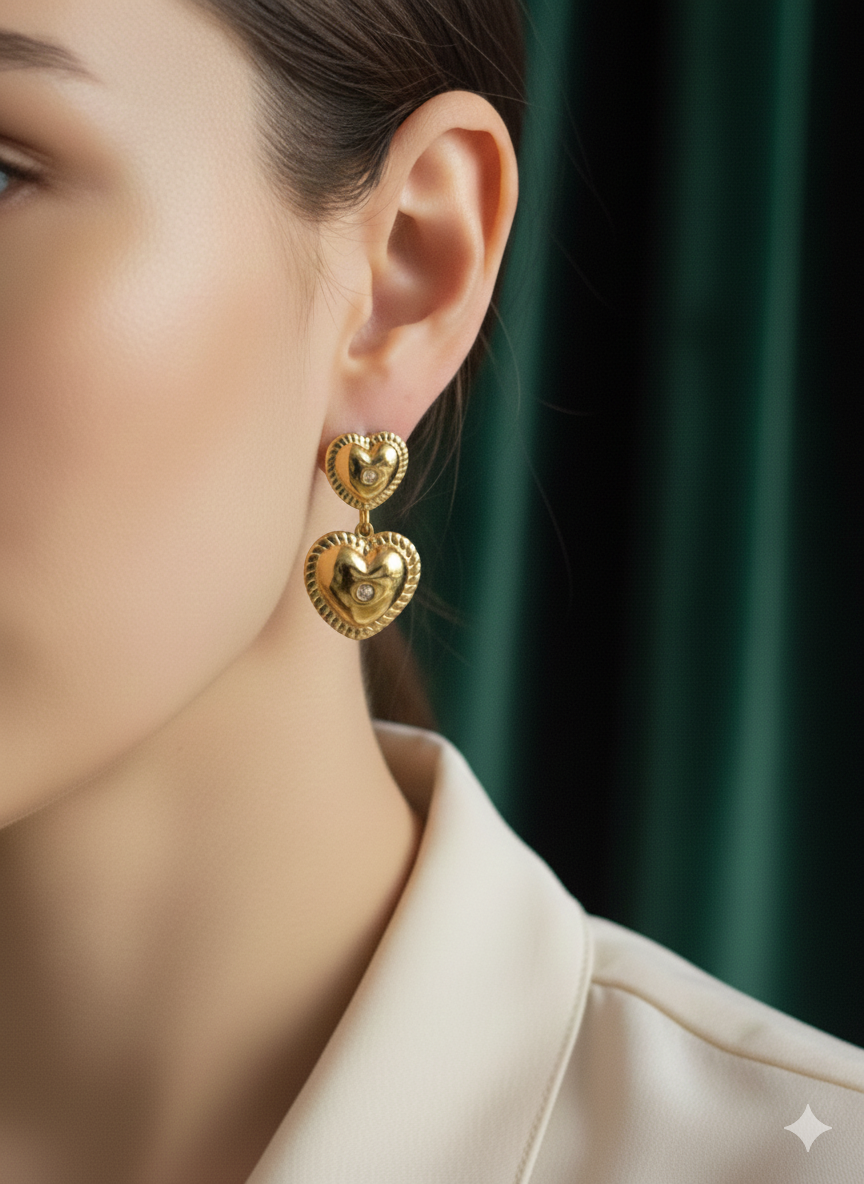 Aurelia Hammered Gold Sculptural Earrings: The Essence of Organic Luxury