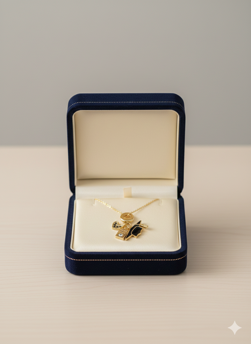 18K Gold Plated Minimalist "Milestones" Charm Statement Necklace