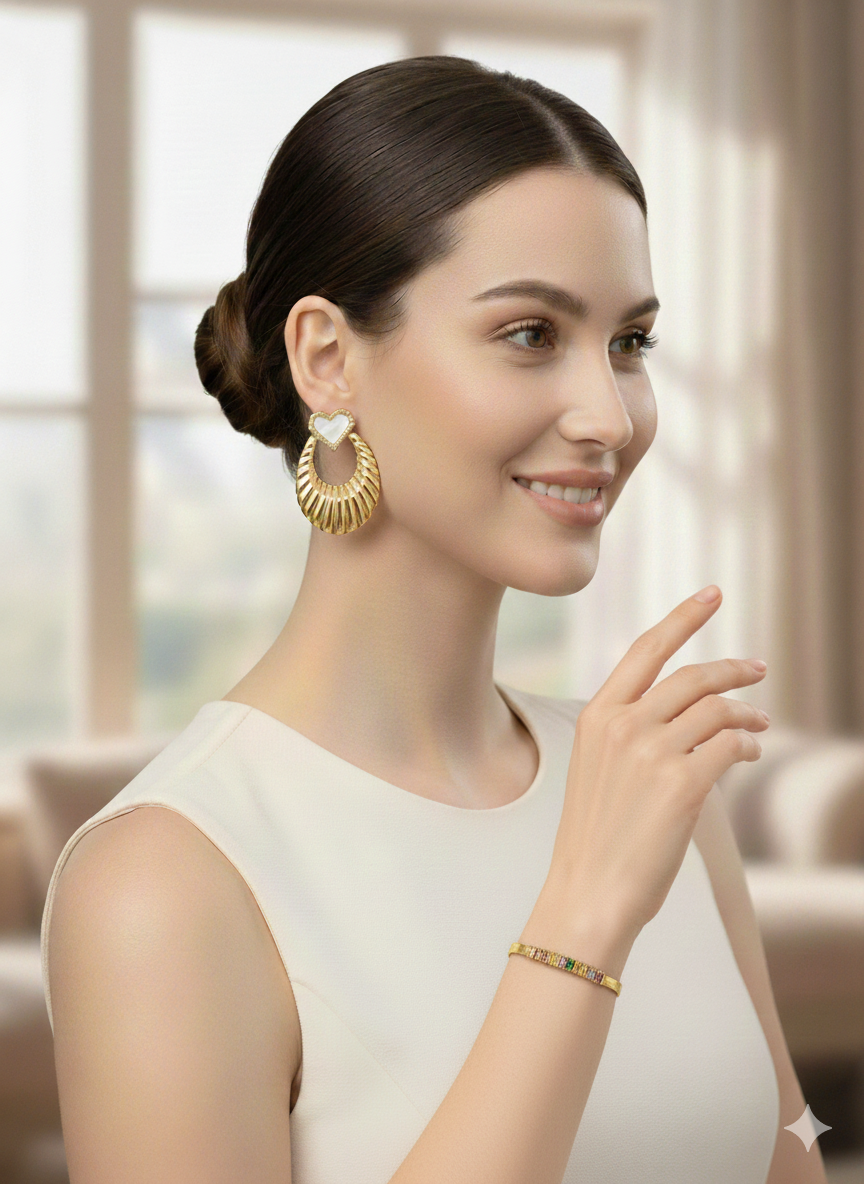 Rainbow Gemstone Herringbone Bracelet – 18K Gold Plated Stainless Steel – Multi-Colour Baget Crystal Flat Snake Chain Jewellery